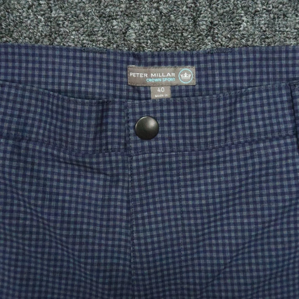 Pantalones Cortos Peter Millar Para Hombre 40 Azul Shackleford Híbrido Corona Guinga Rendimiento Foto 3 de 4