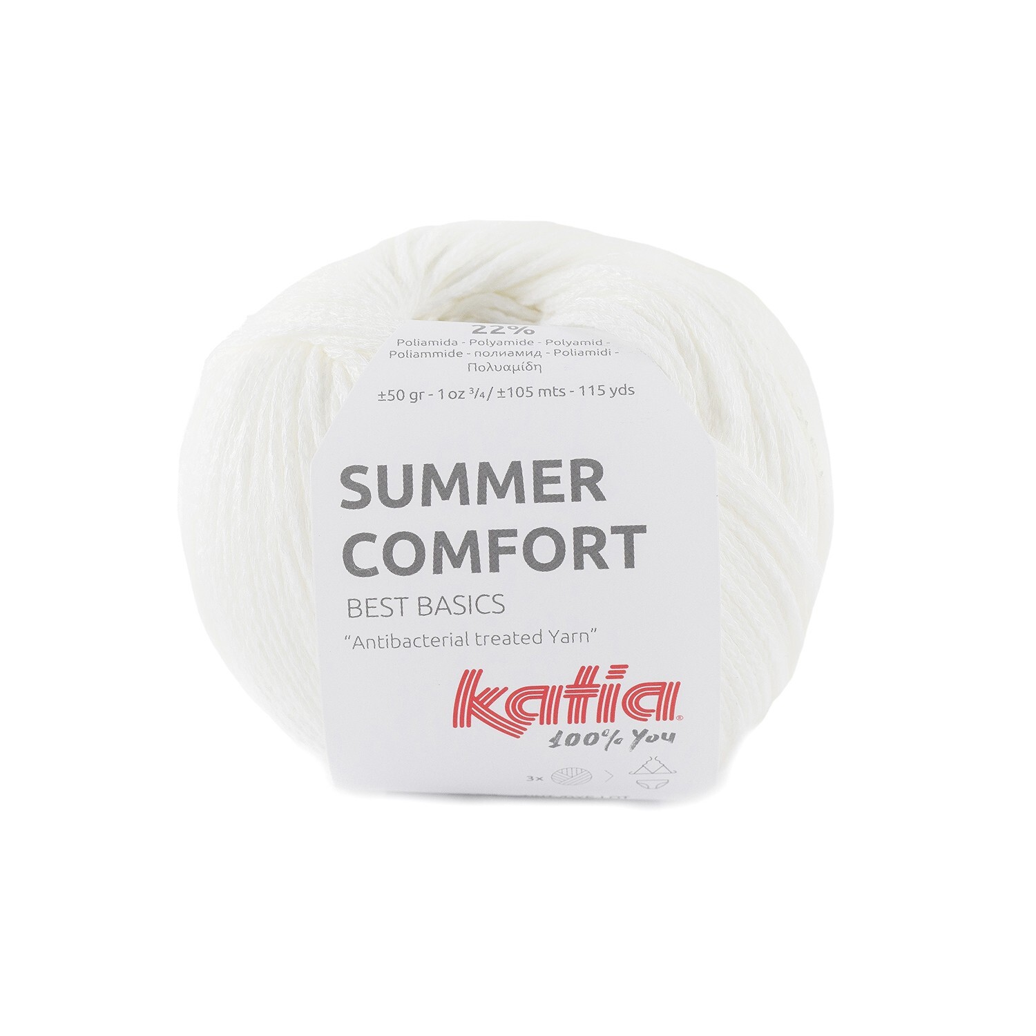 Summer Comfort by Katia - Blanco (60) - 50 g / approx. 105 m Wool