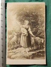 Vintage 1800 Jolie Shepherdess Shepherd Flock Shepherd Young Portrait Photo