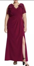 Women  s Formal Dress Plus Size 20W Adrianna Papell Wildberry Evening Gown C22