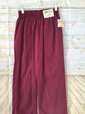 NWT UA Scrubs Unisex Wine Red Elastic Waist Straight Leg Scrubs Pants XS NEW