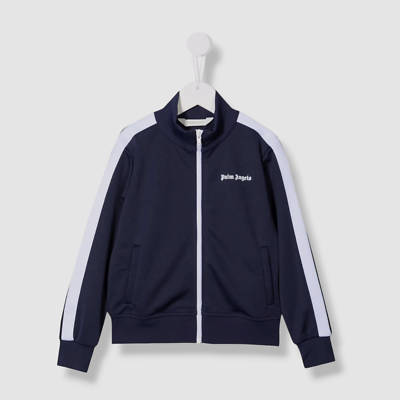$360 Palm Angels Unisex Kids Navy Blue Classic Track Jacket Coat