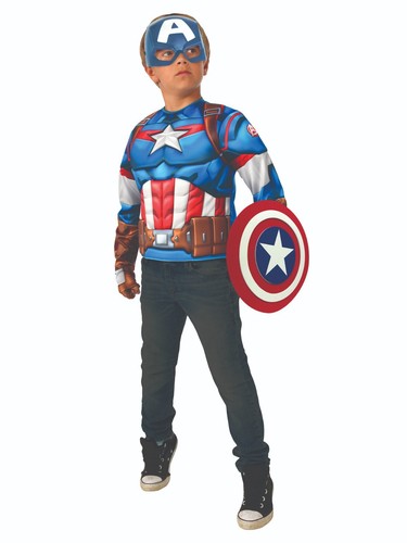 Rubies 40332 - Captain Ameri Kostüm Set, 3 tlg. Marvel Avengers - ca. 7-10 Jahre - Bild 4 von 4