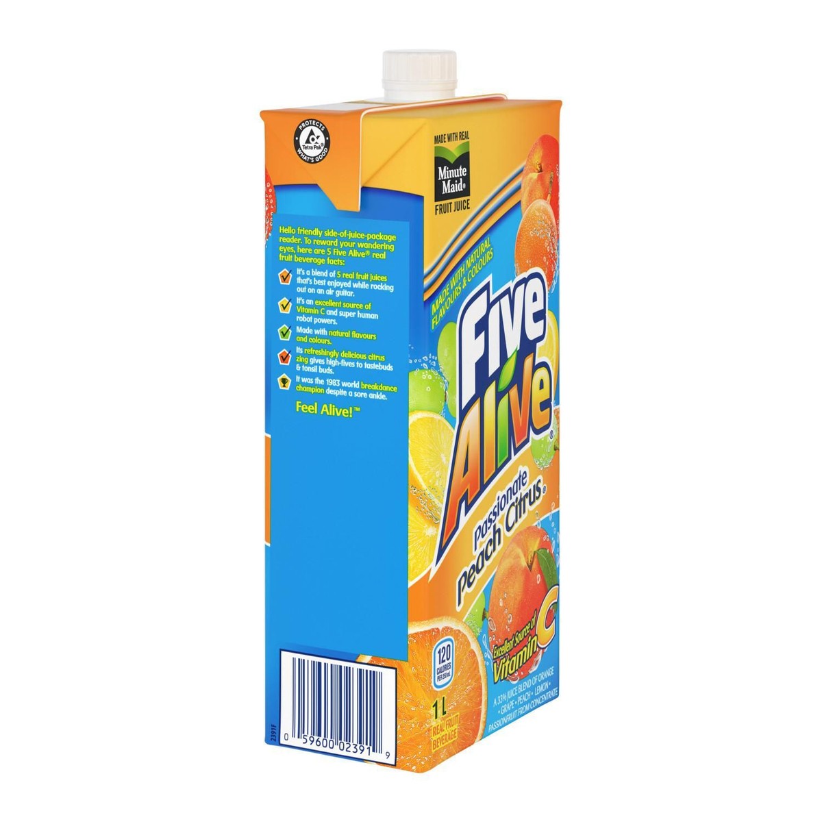 6 Boxes of Minute Maid Five Alive Peach Citrus Fruit Juice 1L Each