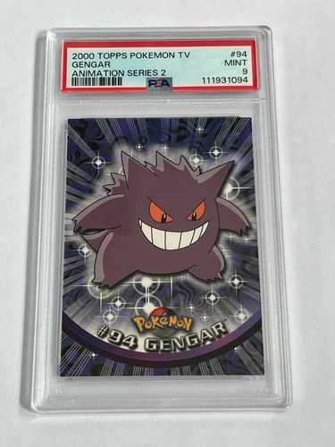 Gengar #94 Topps Pokemon Card TV Animation Series 2 - Non Foil PSA 9 2000