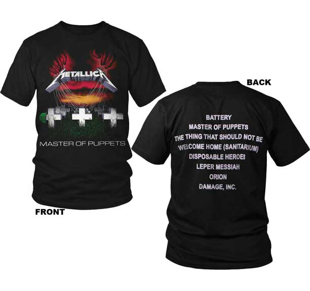 Metallica Master of Puppets T-shirt (double sided)