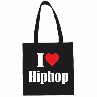 Tasche Beutel Baumwolltasche I Love Hiphop Geburtstag Geschenk Valentinstag Oste