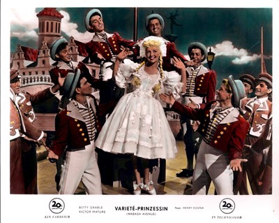 VARIETÉ-PRINZESSIN Victor Mature, Betty Grable AUSHANGFOTO #3/7 German L C 1952