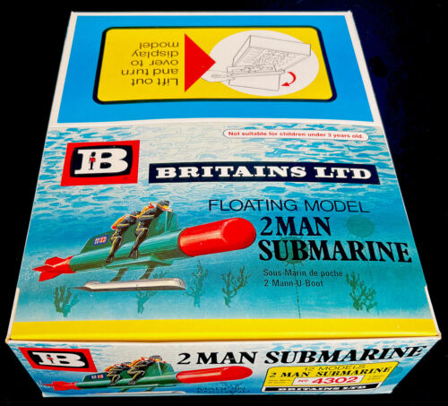 COUNTERPACK Britains 2-Man Submarine - # 4302 - 1976 mint box ALL PARTS COUNTED - Picture 5 of 6