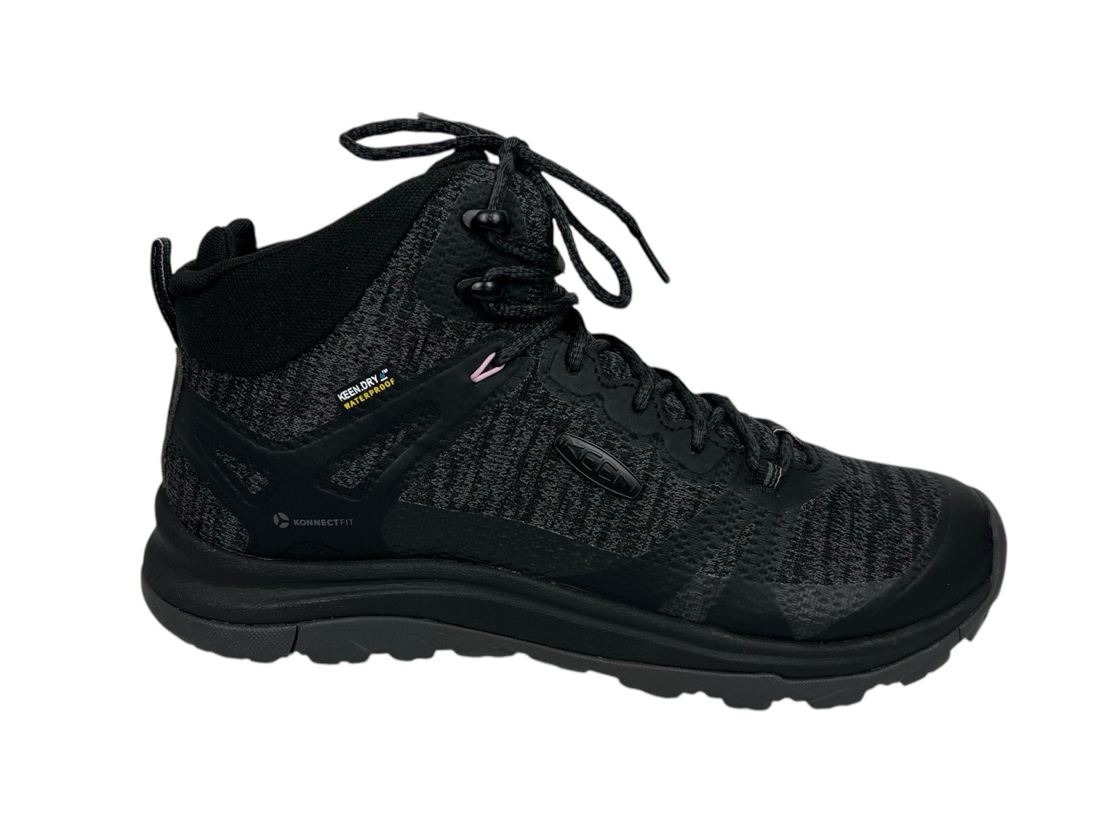 Scarpe da trekking impermeabili Keen Terradora Mid WP da donna taglia US 9 nere rosa