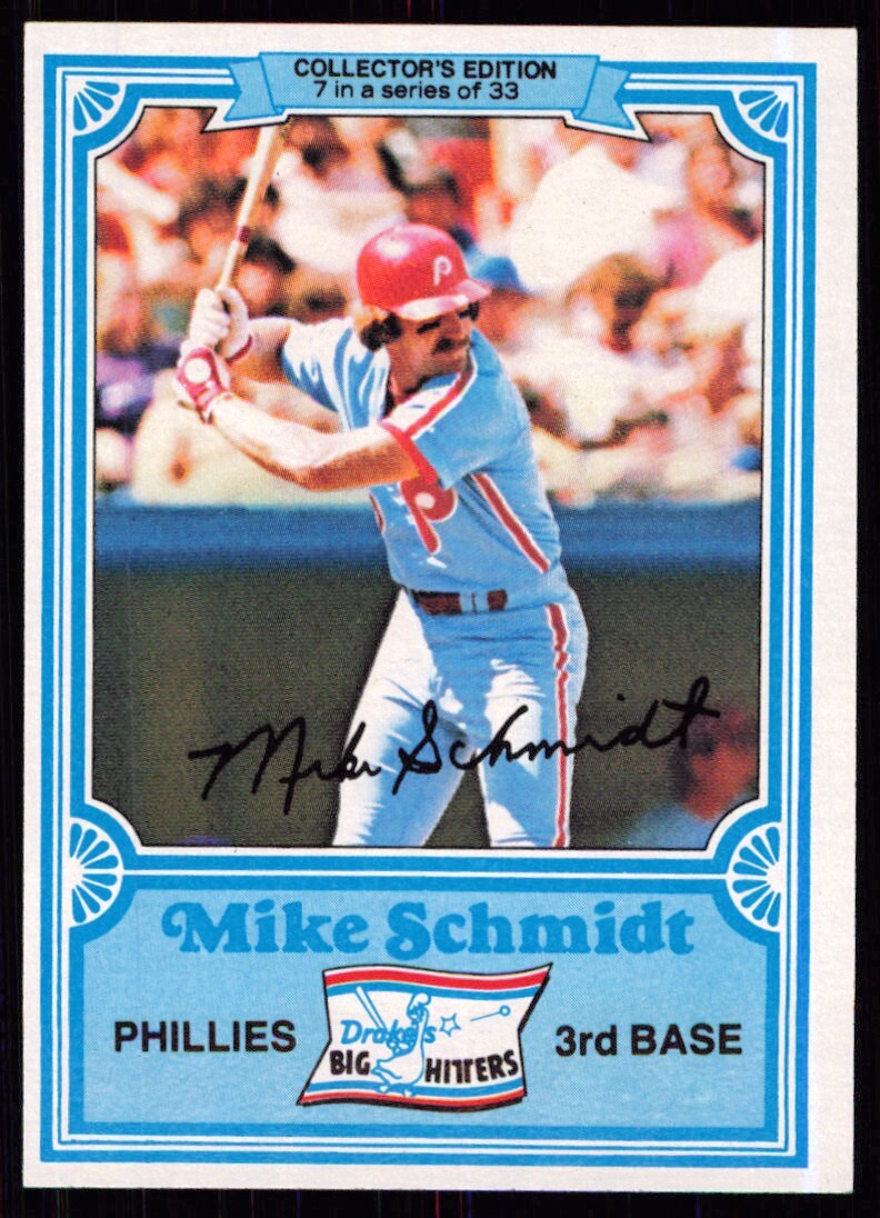 1981 Topps Drake's Big Hitters Mike Schmidt Philadelphia Phillies #7