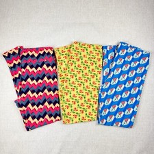 Lularoe Leggings TC Lot Of 3 Geometric Floral Bright Colors Tall Curvy