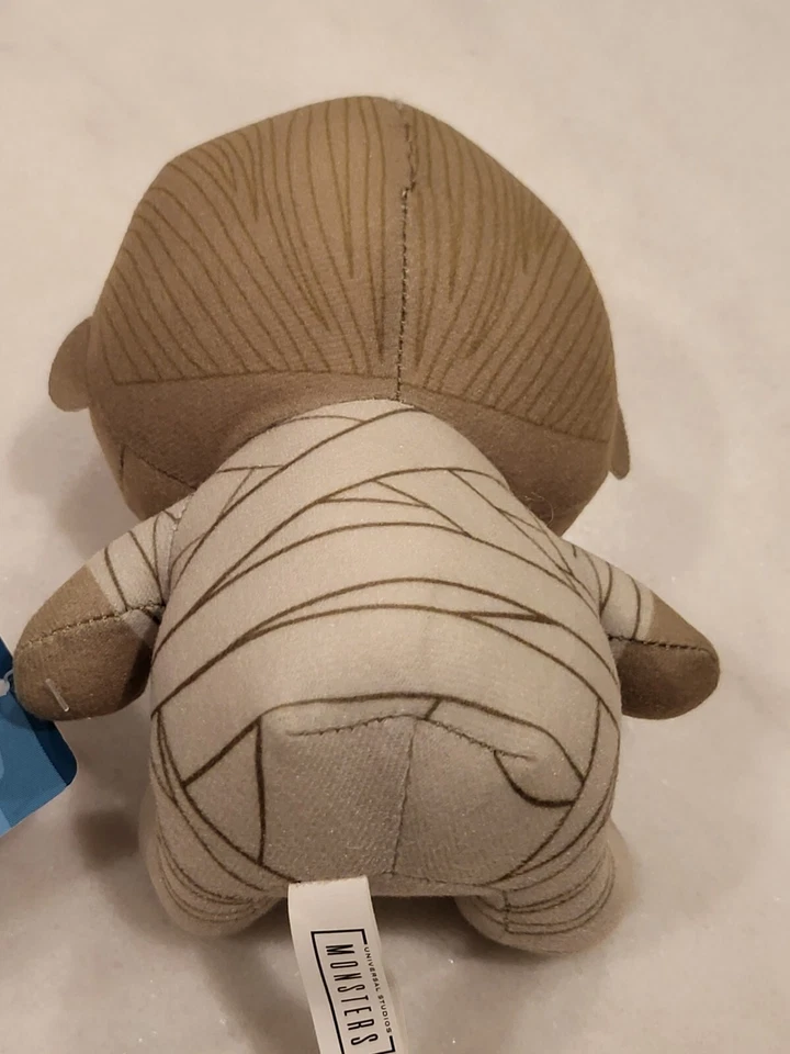 Universal Studios Monsters THE MUMMY Big Head pelúcia de pelúcia 7" brinquedo de fábrica novo com etiquetas - Imagem 3 de 4