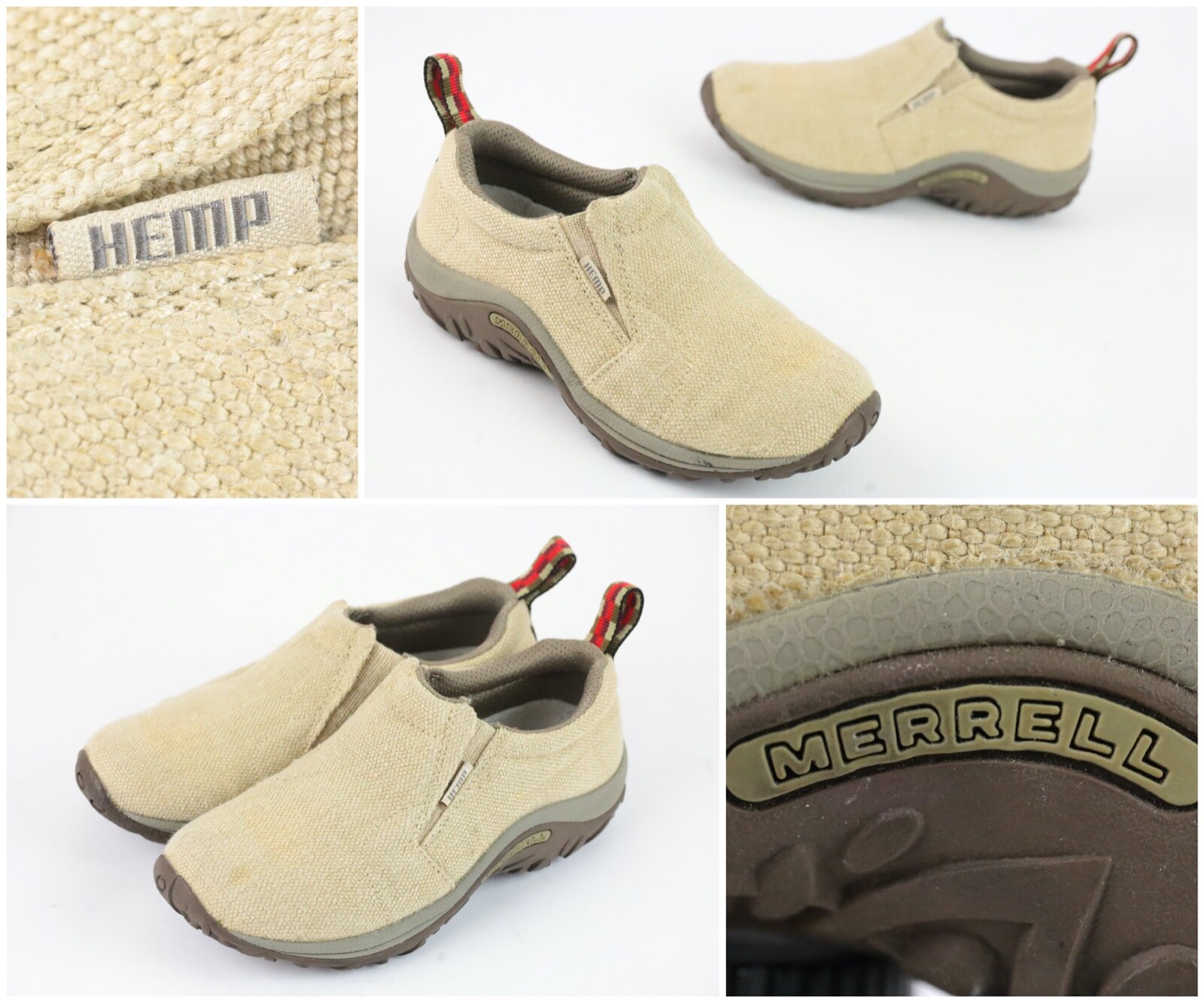 Merrell Hemp MOC Natural Women's Sz 5.5 