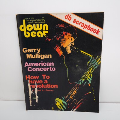 Down Beat Magazine Gerry Mulligan American Concerto db Scrapbook July 1976