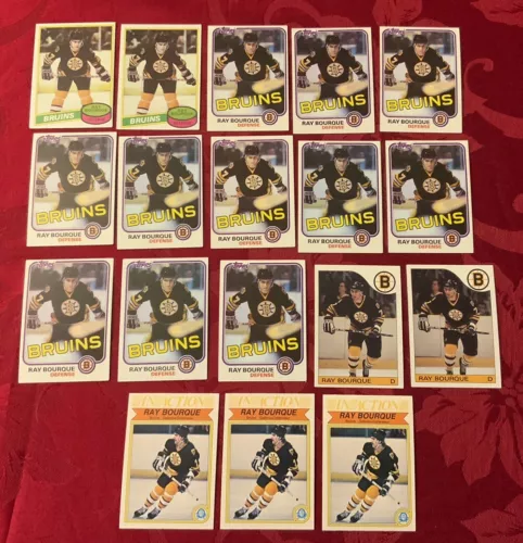 1980-81 TOPPS HOCKEY # 140 RAY BOURQUE RC (2), 2ND YEAR (11),& 5 FREE XTRACARDS
