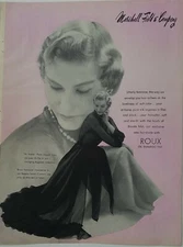 1948 Roux Oil shampoo hair tint Marshall Field & Co Beauty Salon vintage ad