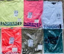 Lot (7) Lands End Women’s M Shirt Long/Short Sleeve Medium NEW