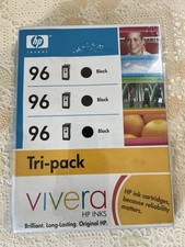 Genuine HP 96 Black Tri Pack Ink Cartridges Expired Sep 2008 Open Box