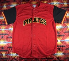 Camiseta deportiva de béisbol alternativa vintage de los Piratas de Pittsburgh XL 90S roja MLB