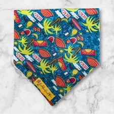 DOG Bandana - Beach Scene - Size L Large