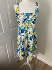 Chaps Fit And Flare, Box Pleated Sundress Size 16