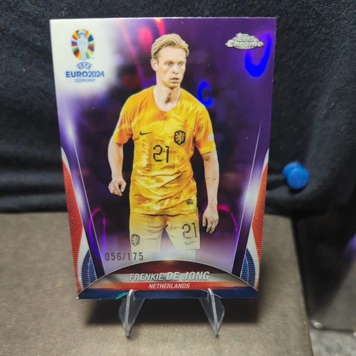 2024 Topps Chrome UEFA Euro Soccer Purple Lava Refractor Micky van de Ven #84