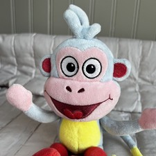 Vintage 2001 Dora the Explorer BOOTS the Monkey Plush Stuffed Toy 8"