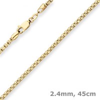 2,4Mm Veneziakette Goldkette Collier Halskette Aus 585 Gold Gelbgold 45Cm