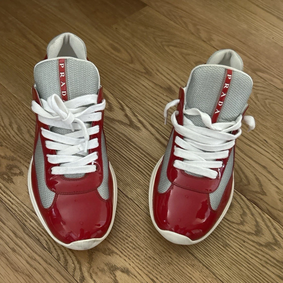 PRADA レッド スニーカー 38.5 Prada America's Cup Sneaker Red for sale | eBay
