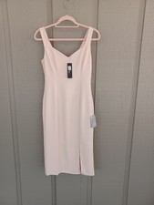 Lulus Take Me Out Tonight Midi Dress Size S Wedding Guest Sleeveless Blush Pink