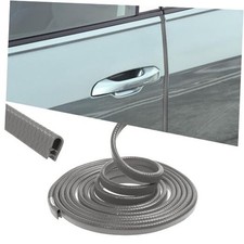 16.4FT 5M Car Door Edge Guards, U-Shaped Rubber Trim Protectors, Aluminum Gray