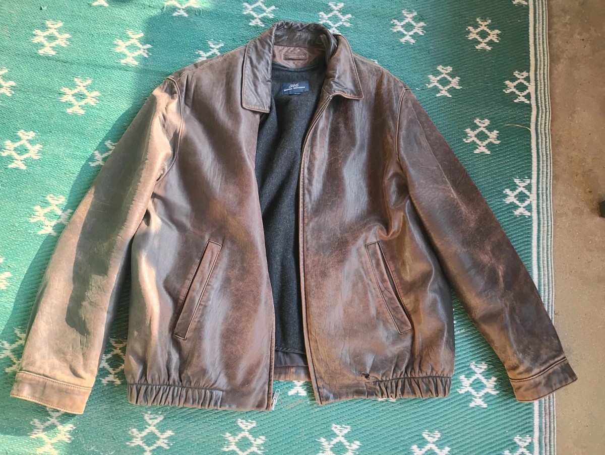 ジャケット・アウター Brooks Brothers suede leather jacket Brooks Brothers Suede Leather Bomber Jacket Men L Brown Full Zip