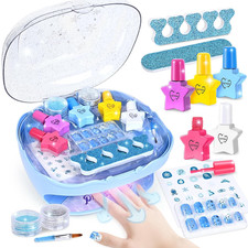 Nail Polish Kit for Girls Ages 7-12 Years Old, Nail Art Toy for Girls 5 6 7 8 9