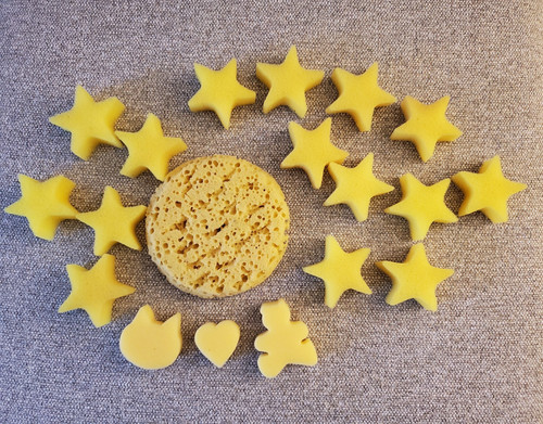 2" Pro Sponge Stars Magic with cat, heart, bear, and moon