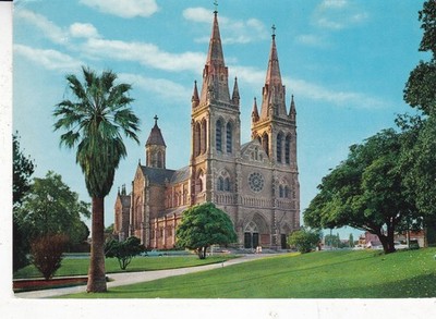 Adelaide St Peters Cathedral Australien Postkarte verschickt 1973 Knick