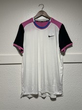 Size Medium Nike Shirt Court Dri FIT Advantage White Tennis Shirt FD3519-101