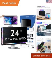 24 Inch Privacy Screen Filter: Anti-Glare  Blue Light Shield for Monitors