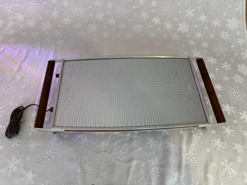 Vintage SALTON HOTRAY GLASS WARMING TRAY H-140 Tested Works Great Beautiful