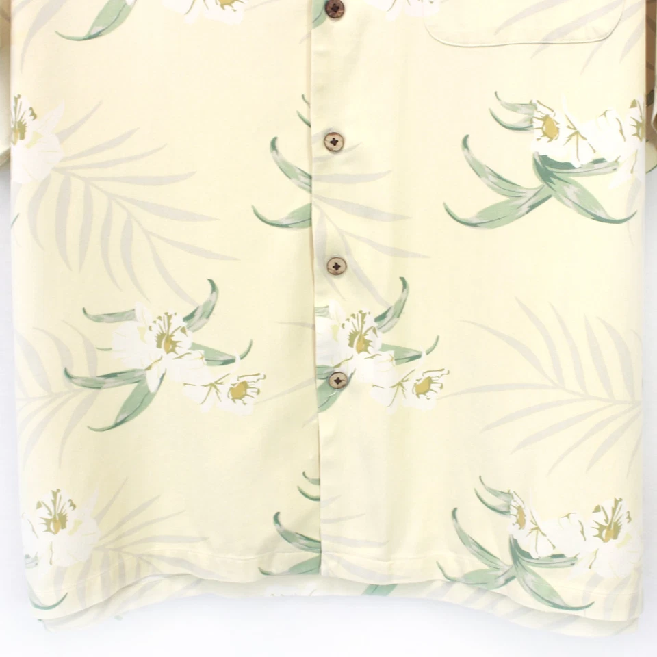 Wear Me Out Plus 100% Silk Hawaiian Floral Print Pocket Men's Shirt 2XL - Image 3 of 4