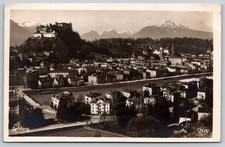 Vintage 1929 Salzburg Austria Kapuzinerberg View Real Photo Postcard AA179