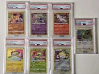 Rayquaza 138, Reshiram 017, Celebi 009 - 7 Out Of 9 Pokemon Amazing Rare PSA 10s