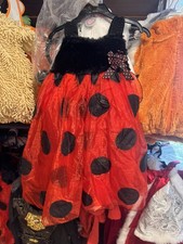 Toddler Ladybug dress Halloween Costume 2T Kids attchd cute Wings girls lady bug