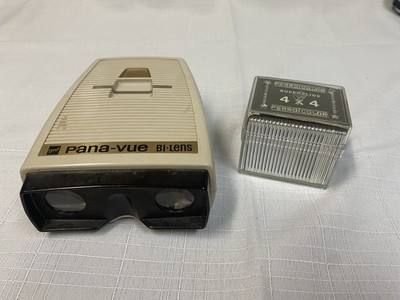 Pana-Vue Bi-Lens Portable Slide Viewer w/ Perrocolor Superslide 4x4 Case 