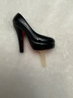 Nora Fleming Mini Black High Heel Red Bottom Shoe A236 Retired No Flaws — photo 2