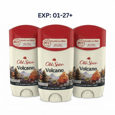 3 Pack- Old Spice Volcano Antiperspirant Deodorant : Dark Cedar Amber 2.6 Oz