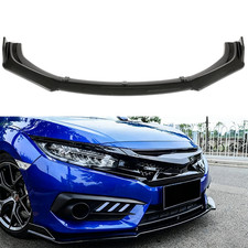 3pcs Carbon Fiber Front Bumper Lip Spoiler Sport Style For Honda Civic 2016-2021