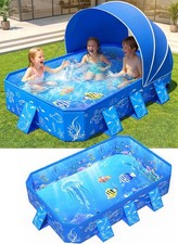 Lanblu DC3617 Foldable Kiddie Pool with Canopy Baby Swimming Kiddie Pool NEW