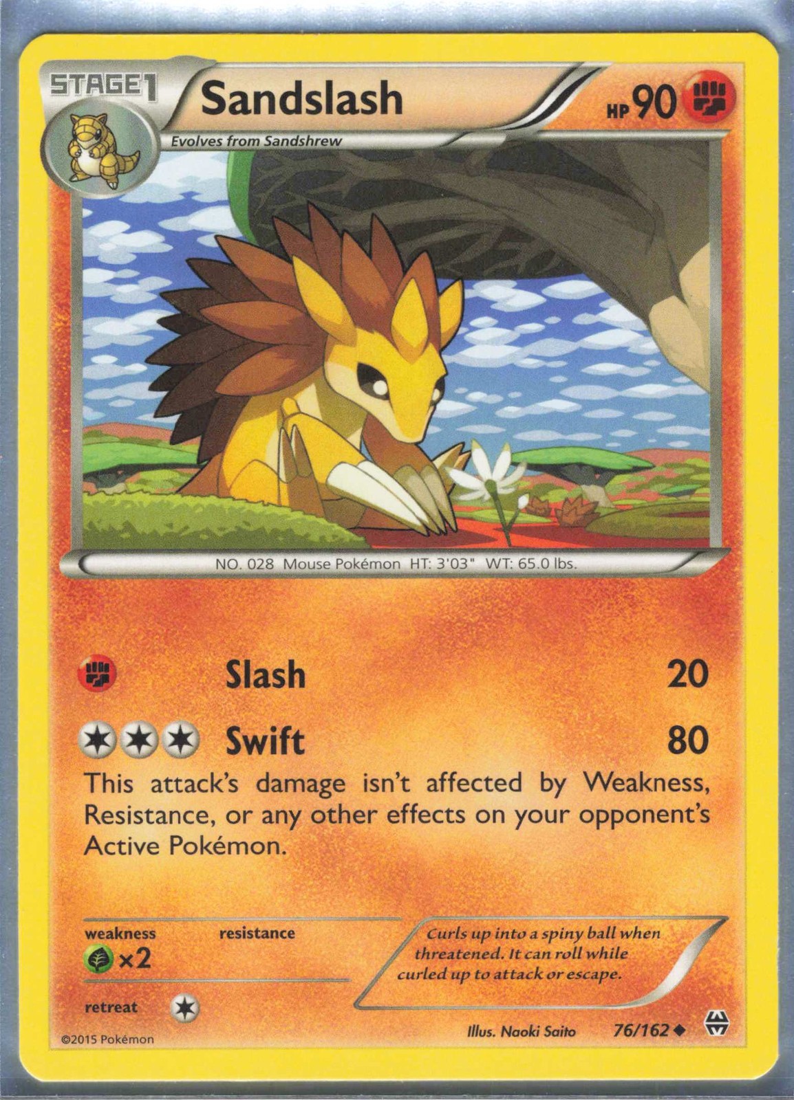 Sandslash Uncommon XY - BREAKthrough 76/162 LP