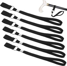 JIEYAO 6Pcs Walking Cane Wrist Strap Replacement, Black Elastic Trekking...